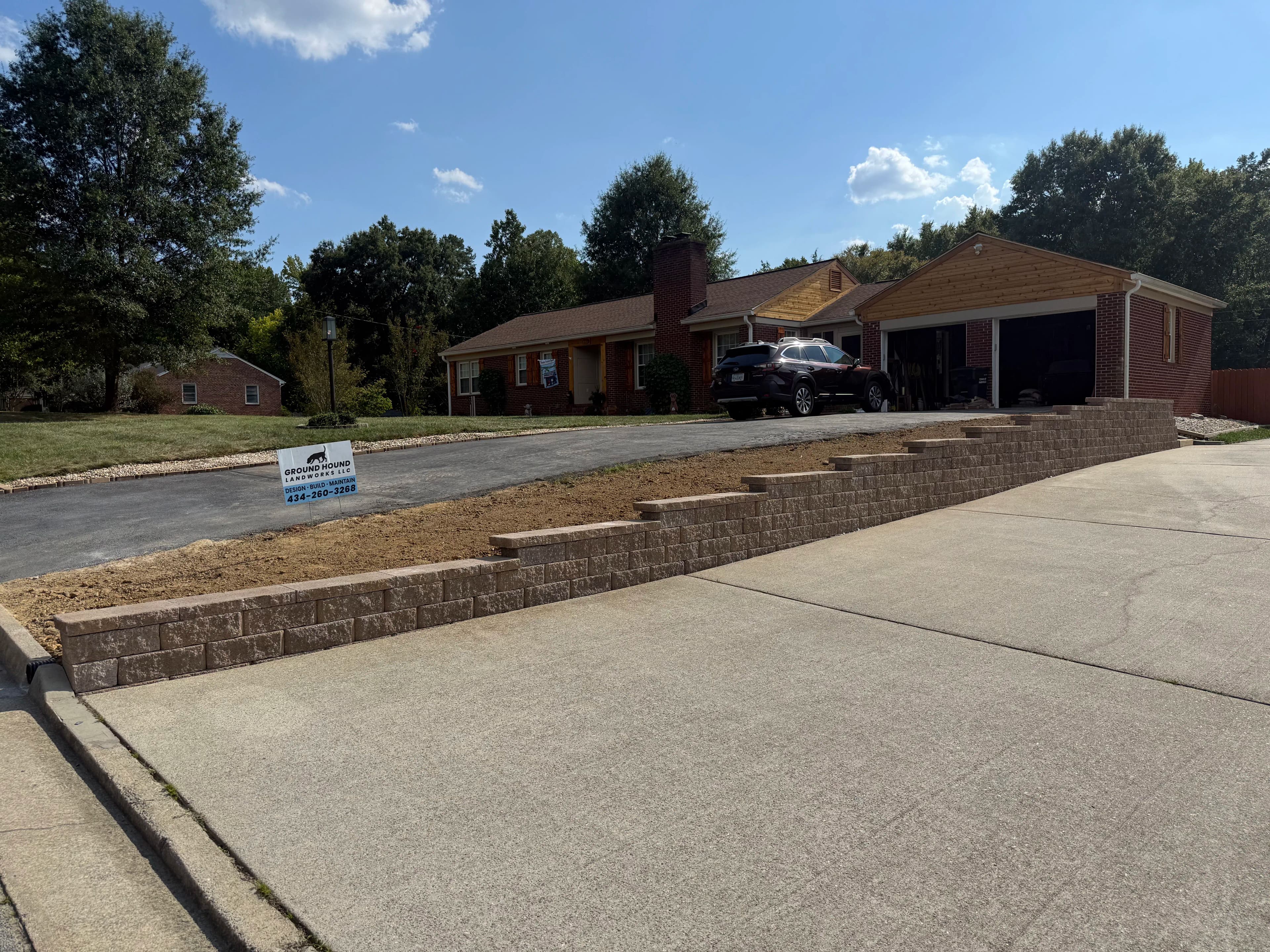 Project Retaining Wall Built to Stop Driveway Edge Washout image