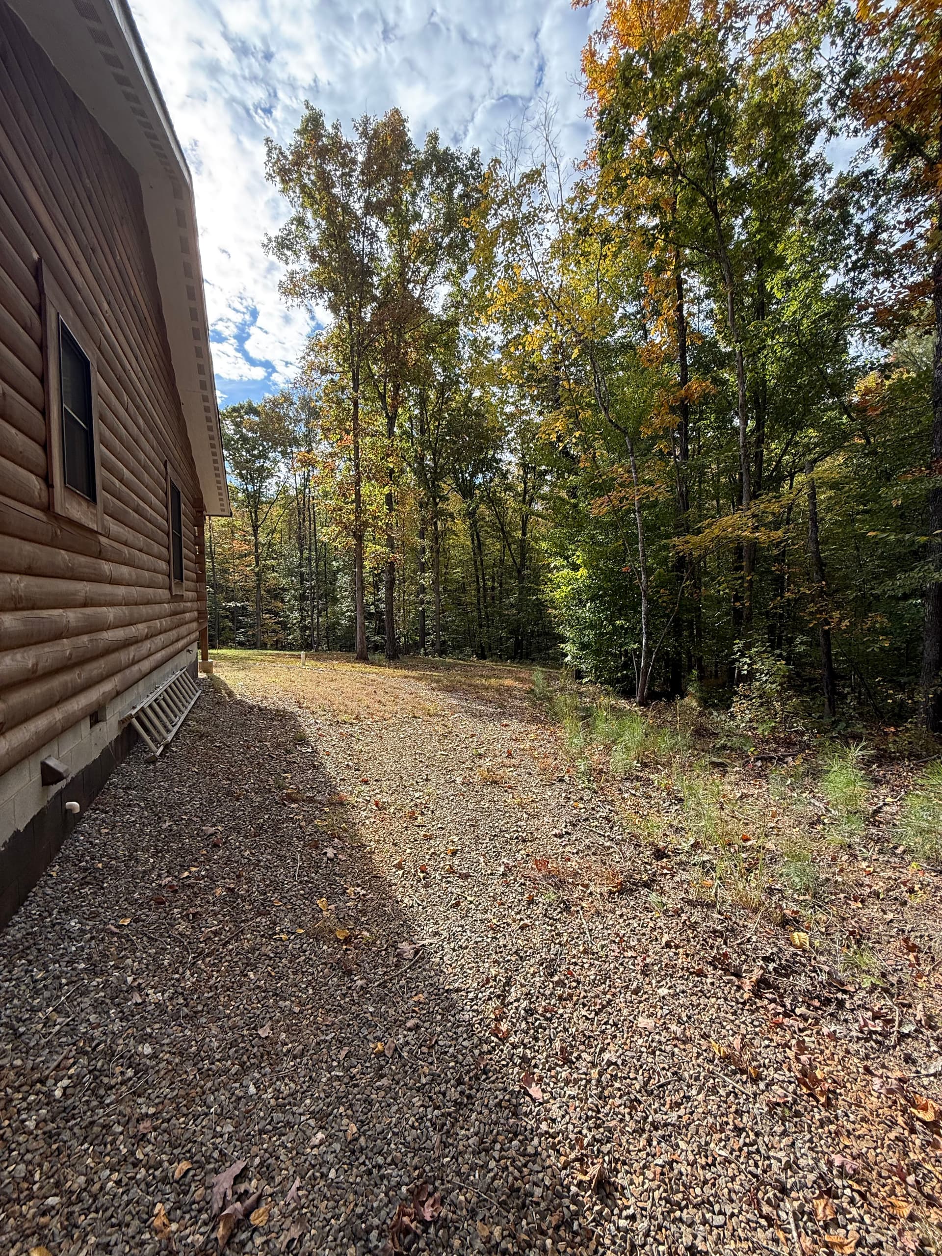 Flagstone Entry and Lush Lawn in Buckingham Cabin Retreat